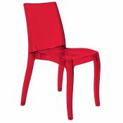 3S. x Home Chaise Design Transparente Rouge ATHENES