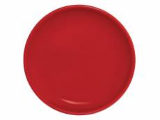 Assiette plate 250 mm - 5 couleurs - olympia - rouge - grès
