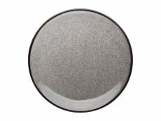 Assiette plate ronde 230mm mineral - lot de 6 - olympia