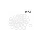 Ayun lot de 50 anneaux de rideau en plastique blanc 10 mm de diametre interieur
