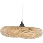 Beliani - Lampe Luminaire Suspension Design 64 cm en Bambou E27 40W Éclairage pour Salon Cuisine ou Salle à Manger au Style Scandinave Moderne et