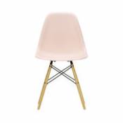Chaise DSW - Eames Plastic Side Chair / (1950) - Bois clair - Vitra rose en plastique