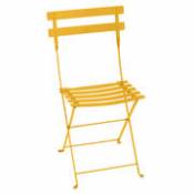 Chaise pliante Bistro / Métal - Fermob jaune en métal