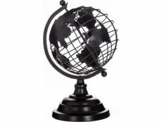 Décoration à poser en métal "globe" 25cm noir