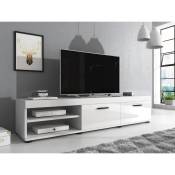 E-com AVA Meuble TV, Bois, Blanc, 180 cm