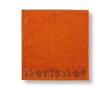 Essuie-mains orange en coton 50x50