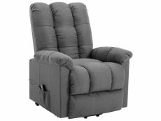 Fauteuil inclinable gris clair tissu 321380