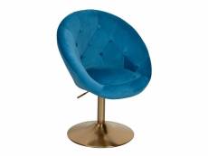 Finebuy chaise chaise pivotante design en velours | fauteuil club chaise rembourrée avec dossier | fauteuil pivotant fauteuil de cocktail lounge | fau
