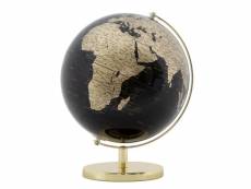 Globe décoratif, plastique et fer, couleur noir, dimensions