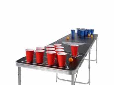 Hi table de bière-pong pliable réglable en hauteur