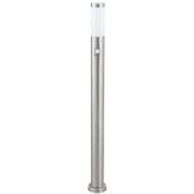 Lampe de table lampadaire de la lampe torche extérieure Inox acier inoxydable métal couleur plastique / blanc Ø11cm b: 12,6cm h: 110cm avec capteur