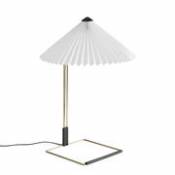 Lampe de table Matin Large / LED - H 52 cm - Tissu & métal - Hay blanc en métal