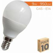 Led Atomant Sl - Ampoule led G45 E14 9W 950LM Blanc froid 6500K - Pack 10 pcs. - Blanc froid 6500K