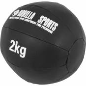 Médecine Ball Cuir Synthétique de 1kg à 10kg - Poids : 2 kg - Gorilla Sports