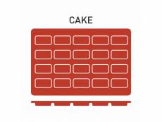 Moule silicone 20 cakes 49x26 mm - pujadas - - silicone300 180x11mm