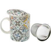 Mug à thé en porcelaine avec filtre Alfama
