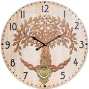 Mur Corloge Adorno Life Tree Watches Brown Watches 4x58x58cm 30094 - brown - Signes Grimalt