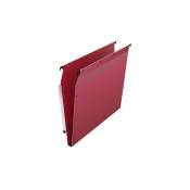 Oblique Az - Dossier suspendu plastique pression l' fond 1,5 cm pour armoire - rouge - Lot de 10 - Rouge