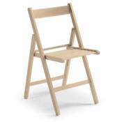 Okaffarefatto - Chaise pliante en bois de hêtre de couleur naturelle
