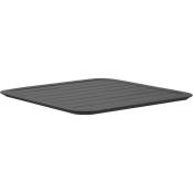 Oviala - Plateau de table 70x70 cm en aluminium noir