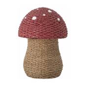 Panier champignon en fibres naturelles rouge Corintha -Bloomingville mini