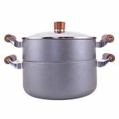 Pot de soupe à deux couches en alliage d'aluminium