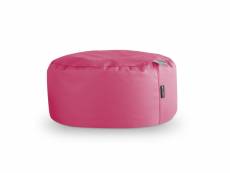 Pouf rond similicuir indoor fuchsia happers 3711833