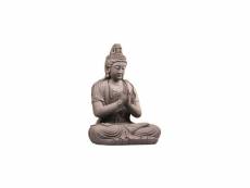 Statue de jardin bouddha en fibres kwan yin assis extérieur 44 x 36 x 59 cm