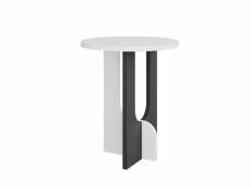 Table basse design folas d40cm anthracite et blanc