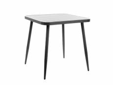 Table de jardin carrée en aluminium l75 - coquelicot