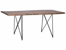 Table de salle à manger 180 x 90 cm plateau en bois