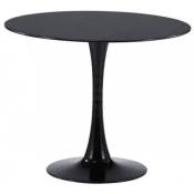 Table ronde moderne noir Tulipa 60 cm