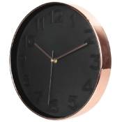 The Home Deco Factory - Horloge ronde Deco Chic - Diam. 30,5 cm - Diam. 30,5 - Noir