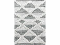 Tizas - tapis berbère à relief - crème & gris 200 x 290 cm PISA2002904709GREY