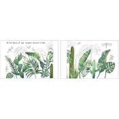Tlily - DéSert Plante Cactus Feuille Verte Libellule Papillon Fond Salon Chambre Amovible DéCoratif Sticker