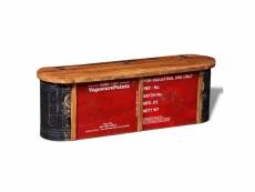 Vidaxl banc de rangement bois de récupération solide 241633