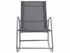 Vidaxl chaise à bascule de jardin gris 95x54x85 cm