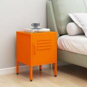 Vidaxl - Table de chevet Orange 35x35x51 cm Acier
