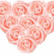 100PCS Rose Blanche Artificielle 7cm Tête de Fleur