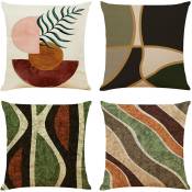 4-piece flannelette pillow cover Abstract geometric sofa cushion pillow cover 50 50cm