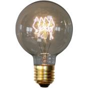 Ampoule Edison Vintage - Globe Transparent - Laiton, Verre, Metal - Transparent