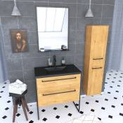 Aurlane - Pack meuble de salle de bain 80x50cm chene