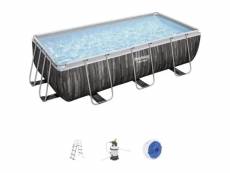 Bestway kit piscine hors sol et accessoires power steeltm 404 x 201 x 100 cm, filtre a sable, echelle, diffuseur chemconnecttm BES6942138987072