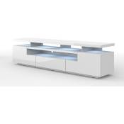 Bim Furniture - Meuble tv eva 195 cm panneau mdf blanc