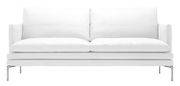 Canapé droit William / Tissu - 2 places - L 180 cm - Zanotta blanc en tissu