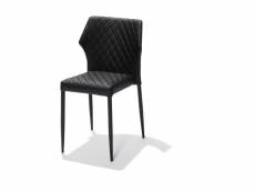 Chaise elégante louis revêtement en cuir synthétique ignifuge - matériel chr pro - noirpiètement acier/assise cuir synthétique - ignifuge