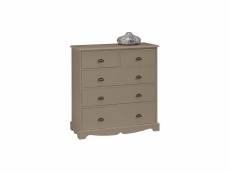 Commode 5 tiroirs taupe