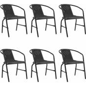 Design In - Lot de 6 Chaises de jardin - Chaises d'extérieur