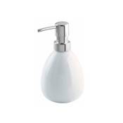 Distributeur savon liquide, porte savon liquide Polaris, Capacité 390 ml, céramique, 10x16,5x9,4 cm, blanc - Blanc - Wenko
