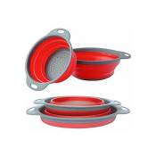 Ensemble de paniers en silicone Rouge 2pcs Accessoires pour évier de cuisine